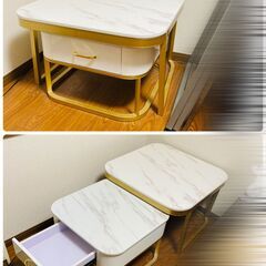【金額相談可】大理石風　ローテーブルセット