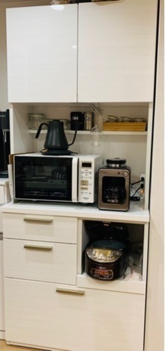 ニトリ 食器棚 キッチンボード (ソレル 80KB WH) ニトリ 食器棚