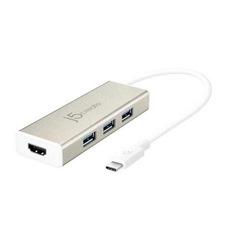 Type-C⇔HDMIアダプター+USB3口+Micro-B給電...