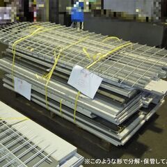 【ヤ取終了6/16】≪T260ジ-③≫ 屋内用 中型物置 幅2210x奥行1790 3枚引戸 イナバ物置フォルタシリーズ? レンタル倉庫 室内使用/分解保管 現状品