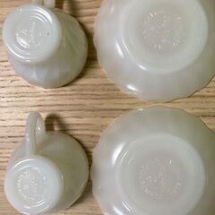 ファイヤーキング　ホワイトスワール　デミタス＆ソーサー