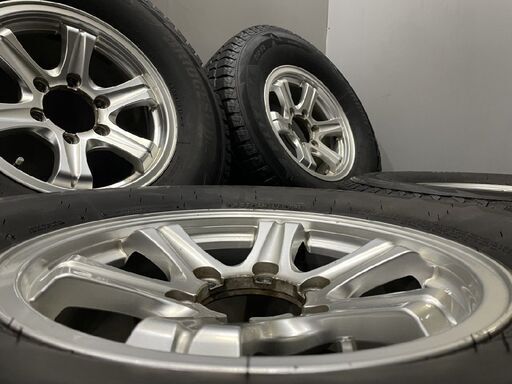 【BS BLIZZAK DM-V2 265/70R16】スタッドレス【Weds ADVENTURE 16インチ 7J6HPCD139.7+18】18年製 バリ溝 ハイラックサーフ等　(TH797) クレジットカード QRコード決済可能