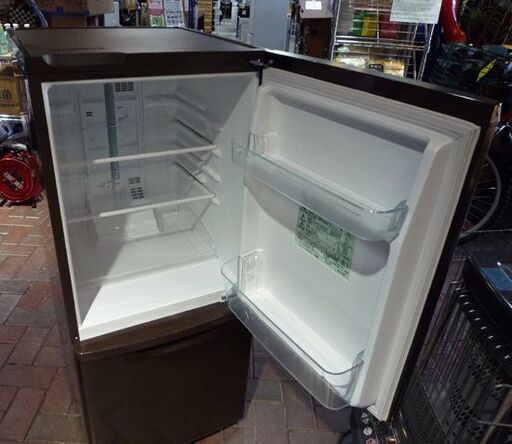 138L 2013年製 2ドア冷蔵庫 パナソニック NR-B145W グレー 100Lクラス