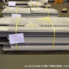 ≪T263ジ-⑧≫ 屋内用 中型物置 連続型 幅1530+幅1530 奥行1370 2室タイプ イナバ物置? レンタル倉庫 室内使用/分解保管 現状品