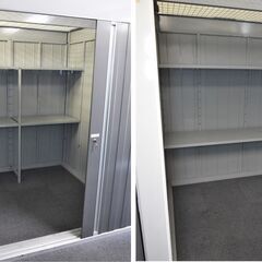 【ヤ取6/23終了】≪T264ジ-⑨≫ 屋内用 中型物置 連続型 幅1790+幅1530 奥行1790 2室タイプ イナバ物置? レンタル倉庫 室内使用/分解保管 現状品