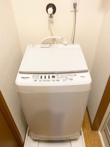 超歓迎  2019年製　全自動洗濯機　5.5Kg　ハイセンス　HW-G55A-W ★家電4点セット値引きあり★ 洗濯機