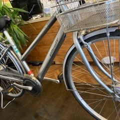 【ブリヂストンアルベルト前後チューブ新品！】LEDオートライト　内装3段　27インチ自転車　シルバー