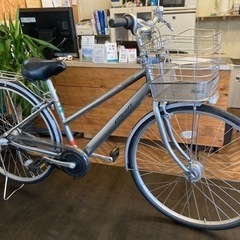 【ブリヂストンアルベルト前後チューブ新品！】LEDオートライト　内装3段　27インチ自転車　シルバー