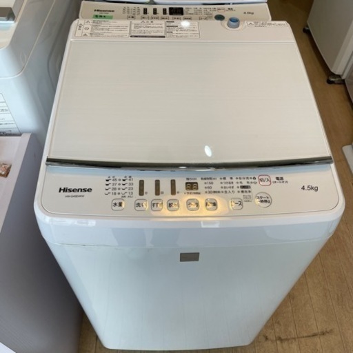 入荷致しました‼️ 配達無料地域あり 2017年製 Hisense HW-G45E4KW 洗濯機 4.5kg