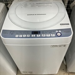 SHARP💛穴なしステンレス槽💛洗濯機7798