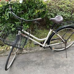自転車　No.756　ベージュ　ママチャリ　シティサイクル　27...