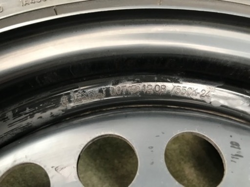 チョイ引っ張り！フィット 純正スチール 165/55R15 4本セット  