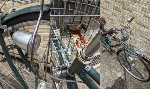 中古自転車 6段変速 27インチ （オートライト） 軽整備済み 安い 防犯