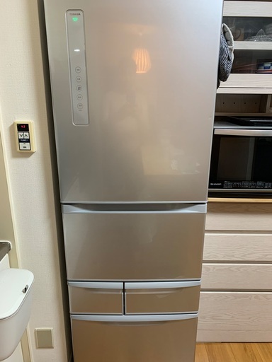 TOSHIBA 東芝　冷蔵庫　410L 2019年製　保証2年半残り　左開き　シルバー