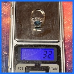 天然ブルートパーズ 大粒 3.5ct   プラチナPT900 指輪 リング
