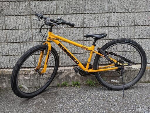 HUMMER マウンテンバイク 26インチ 6段変速 イエロー 配送無料