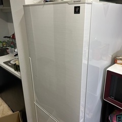 無料　冷蔵庫　SHARP イオンプラズマクラスター