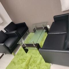 応接セット（ガラステーブル&ソファ）