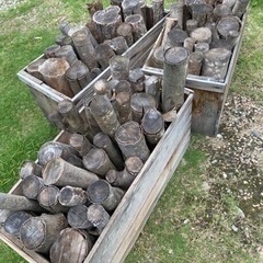 薪　乾燥済み　細薪　中薪　広葉樹　りんご箱3箱分