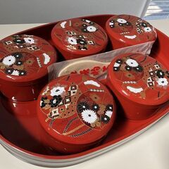 ▼【あげます！0円【ご飯器　お盆　セット　未使用　保管品　5客　...