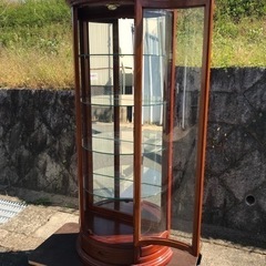 #KM149 ディスプレイキャビネット  収納棚 イギリス アンティーク調 家具 英国ビンテージ調家具