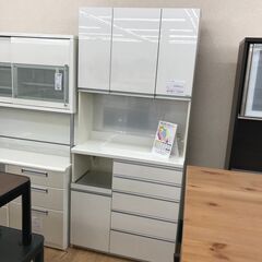☆ジモティ割あり☆ パモウナ 食器棚 白 H215×W100×D44 クリーニング済み