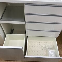 ☆ジモティ割あり☆ パモウナ 食器棚 白 H215×W100×D44 クリーニング済み