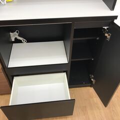 ☆ジモティ割あり☆ 土井インテリア 食器棚 茶 H184×W89×D45 クリーニング