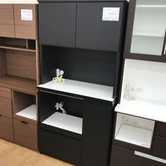 ☆ジモティ割あり☆ 土井インテリア 食器棚 茶 H184×W89×D45 クリーニング