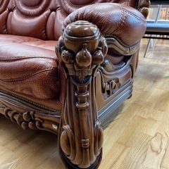 値下げしました。N439★高級ロココ調西洋3Pソファ★3Pソファ★幅2020ｍｍ