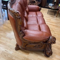 値下げしました。N439★高級ロココ調西洋3Pソファ★3Pソファ★幅2020ｍｍ