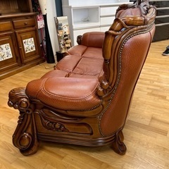 値下げしました。N439★高級ロココ調西洋3Pソファ★3Pソファ★幅2020ｍｍ
