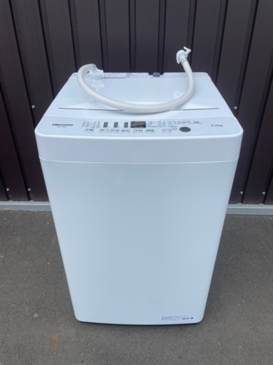 Hisense 全自動洗濯機 5.5kg 2021年 HW-T55D ホワイト 縦型洗濯機 簡易乾燥機能付き