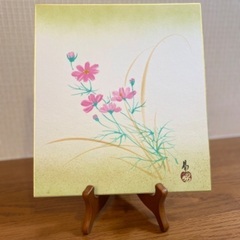色紙　秋桜