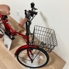 【未使用】折りたたみ自転車 変速機機・純正ワイヤーロック･LEDライト付