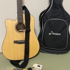 左きき　ギター　Donner DAG-1 Acoustic Gu...