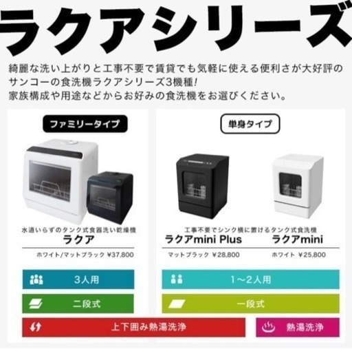 食洗機 サンコー ラクア | nort.swiss