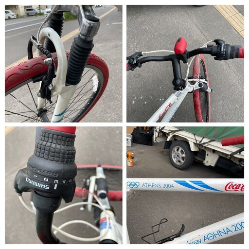 クロスバイク 7段変速 アテネオリンピック 2004 限定車 コカ・コーラ