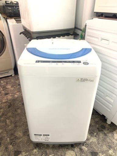 北九州市内配送無料　保証付き　シャープ SHARP ES-GE55P-A [全自動洗濯機（5.5kg） ブルー系]