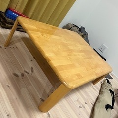 折りたたみ木製ローテーブル