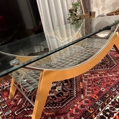(募集終了)ガラス天板のローテーブル