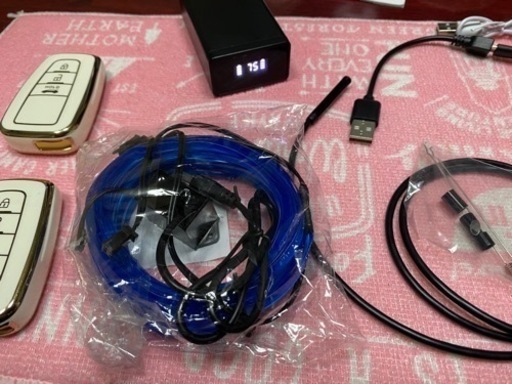 色々セット 防水ナノカメラ Bluetoothイヤホン 車内用LED 5m トヨタ スマートキー