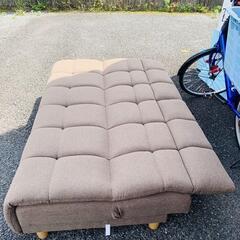 寝心地にこだわったハイバックソファベッド ブラウン