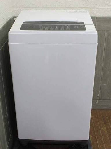 ss5124　アイリスオーヤマ　全自動洗濯機　IAW-T602E　6kg　分解清掃済み　IRIS OHYAMA　縦型　洗濯機　ホワイト×ブラック　ステンレス槽　部屋干しモード　チャイルドロック　予約タイマー
