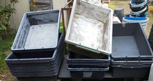 80L7個　60L3個　歪んでいる60L4個　トロ舟　メダカ　金魚　アクアリウム 80L7個 60L3個 歪んでいる60L4個 トロ舟 メダカ 金魚 アクアリウム