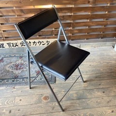北海道　帯広　チェア　折りたたみ　黒　ブラック　ニトリ　椅子　