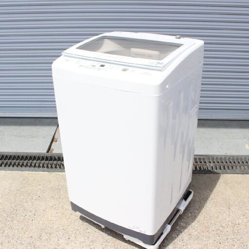 T107) AQUA AQW-GV80J 2020年製 洗濯8㎏ ジェルボール 高濃度クリーン浸透RX アクア ガラストップ 縦型全自動洗濯機 家電