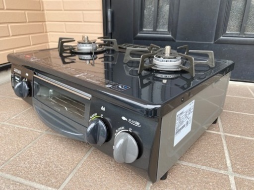 未使用品❣️2015年製 Rinnai 都市ガス用 ガステーブルRT31NHS-L ブラック 56cm 左強火 水あり片面焼きグリル(0605k)