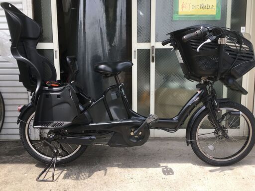 地域限定送料無料　バッテリー新品　エネモービル　小径車　黒　神戸市　電動自転車