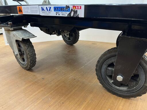 引取限定】和コーポレーション 油圧式 テーブル運搬車 180kg 大車輪